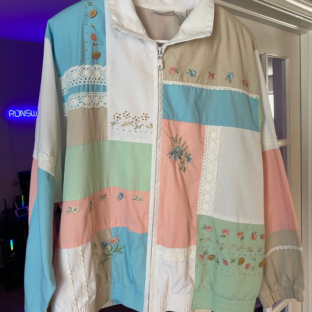 *Grandma core* Colorful Patchwork Women's Jacket